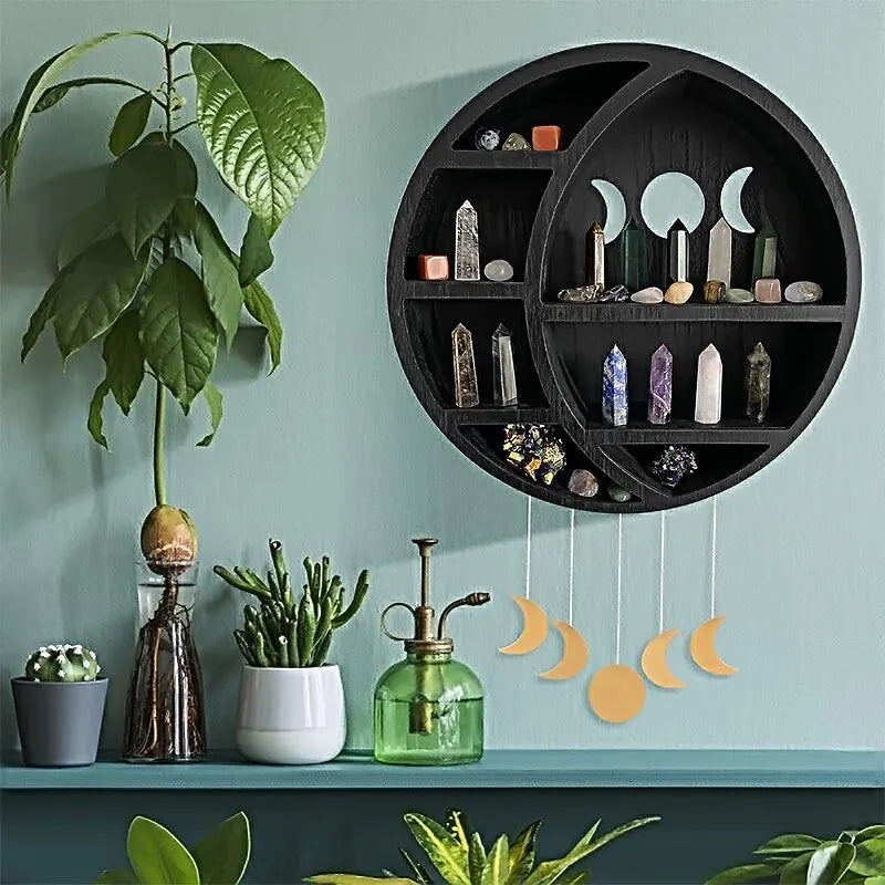 Crescent Moon Wall-Mounted Shelf